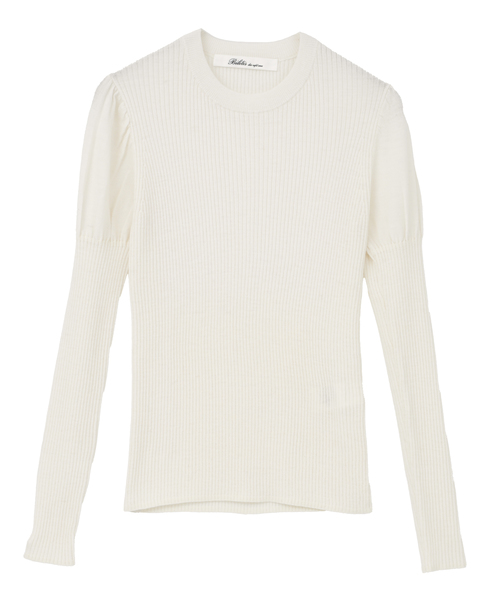 【Bilitis dix-sept ans/ビリティス・ディセッタン】Puff Sleeve Pullover 詳細画像 アイボリー 1