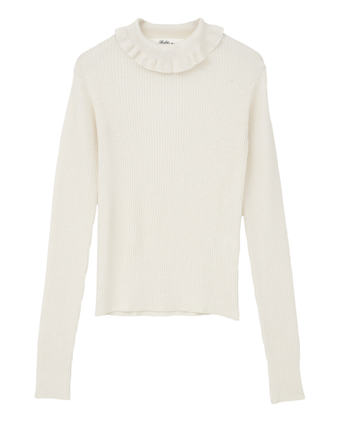 【Bilitis dix-sept ans/ビリティス・ディセッタン】Frill Collar Pullover 詳細画像 アイボリー 1