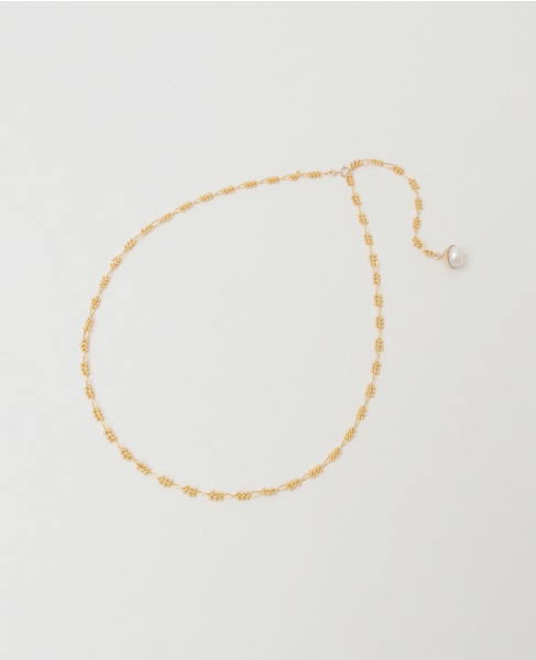 【EO/イオ】Pearl point design chain lariat necklace(EO24AW-27) 詳細画像 ゴールド 6