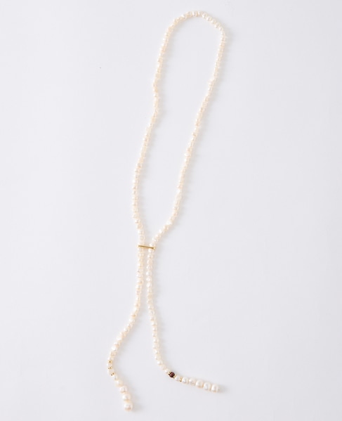 《別注》【EO/イオ】PEARL/RED TIGER EYE NECKLACE（ロング） 詳細画像 アイボリー 1