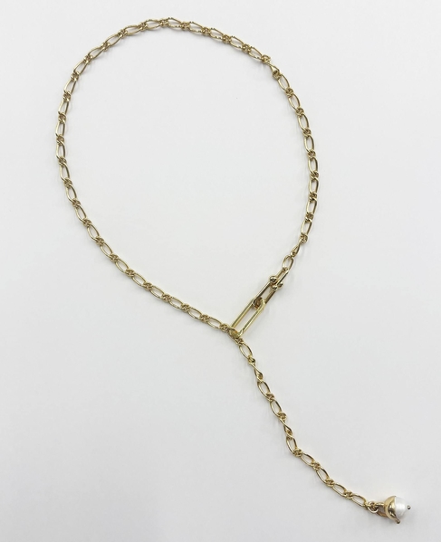 《別注》【EO/イオ】PEARL FIGARO LARIAT NECKLACE 詳細画像 アイボリー 1
