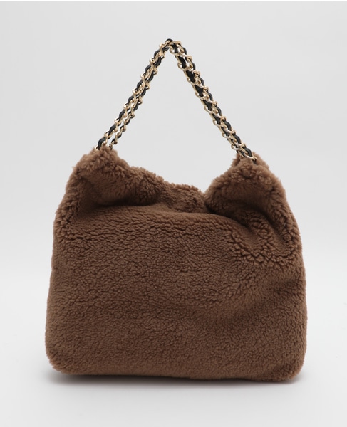 【VIOLAd'ORO/ヴィオラドーロ】ボアチェーンバッグ（V-8680） 詳細画像 ブラウン 1