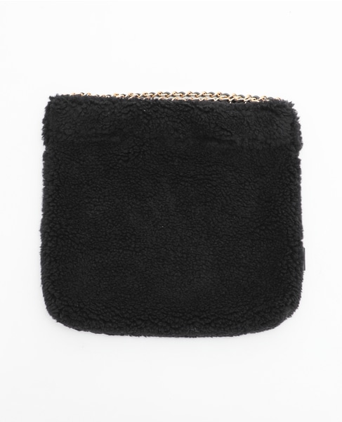 【VIOLAd'ORO/ヴィオラドーロ】ボアチェーンバッグ（V-8680） 詳細画像 ブラック 5