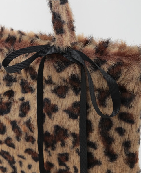【Bilitis dix-sept ans/ビリティス・ディセッタン】Leopard Fur Tote 詳細画像 レオパード 4
