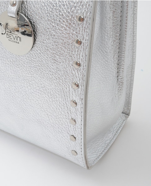 【BEVINI/べヴィニ】ハンドバッグ（B384 small） 詳細画像 シルバー 6