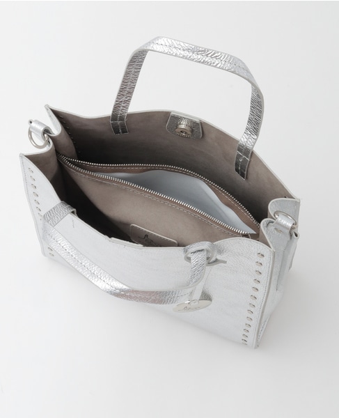 【BEVINI/べヴィニ】ハンドバッグ（B384 small） 詳細画像 シルバー 8
