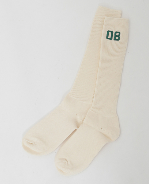 【GREEN BUTTER/グリーンバター】Needlework Mid-calf Socks 詳細画像 グリーン 2