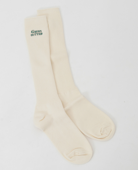 【GREEN BUTTER/グリーンバター】Needlework Mid-calf Socks 詳細画像 グリーン 3