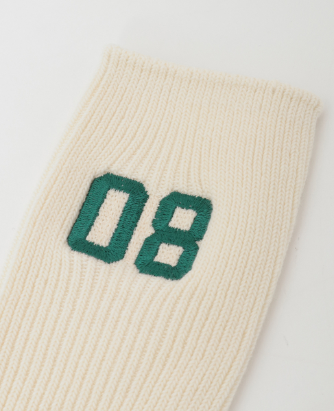 【GREEN BUTTER/グリーンバター】Needlework Mid-calf Socks 詳細画像 グリーン 4
