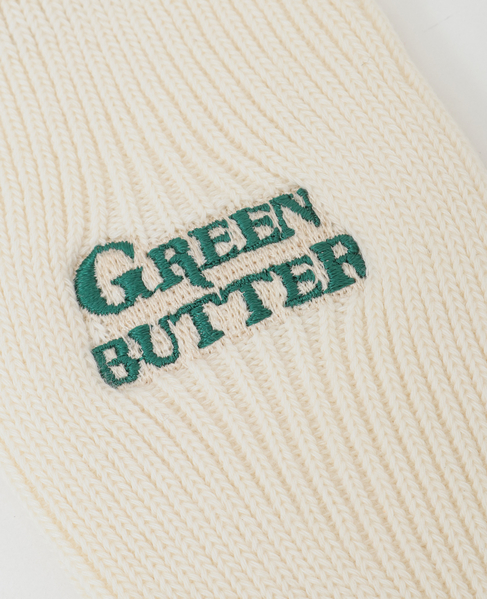 【GREEN BUTTER/グリーンバター】Needlework Mid-calf Socks 詳細画像 グリーン 5