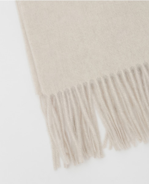 カシミヤストール 詳細画像 アイボリー 2