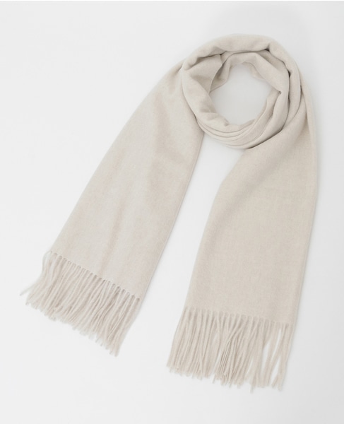 カシミヤストール 詳細画像 アイボリー 7