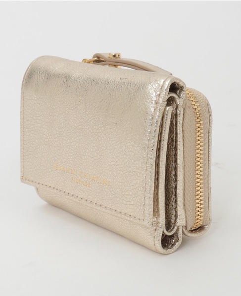 【Gianni Chiarini/ジャンニキャリーニ】WALLET ESSENTIAL MET 詳細画像 ゴールド 2