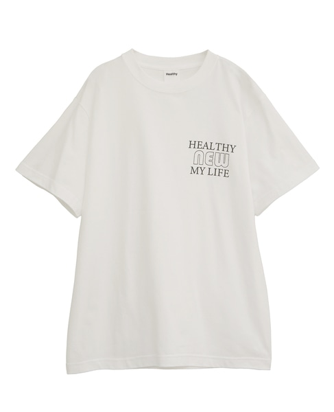 【HEALTHY DENIM/ヘルシーデニム】Tシャツ（Healthy New My Life） 詳細画像 ホワイト 1