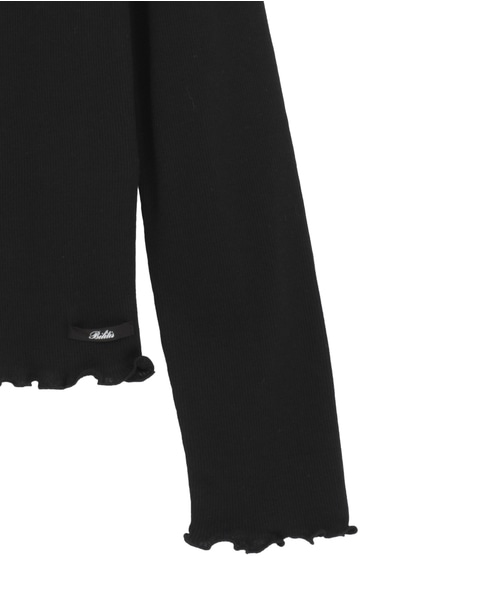 【Bilitis dix-sept ans/ビリティス・ディセッタン】Rolled Edge Long T 詳細画像 ブラック 4