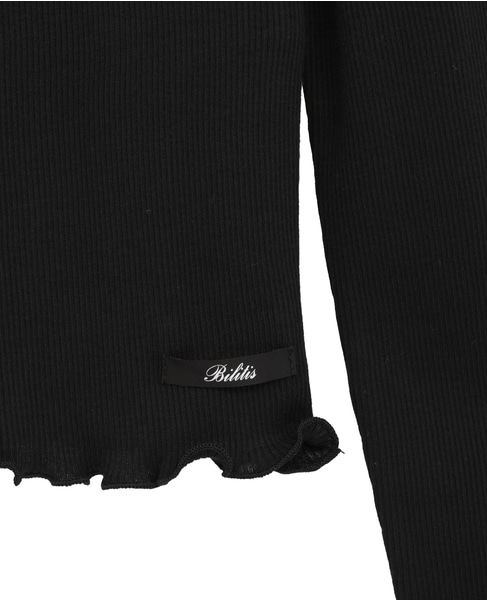 【Bilitis dix-sept ans/ビリティス・ディセッタン】Rolled Edge Long T 詳細画像 ブラック 6