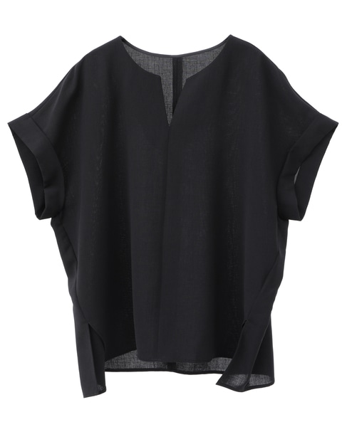 キーネックオーバーブラウス 詳細画像 ブラック 9