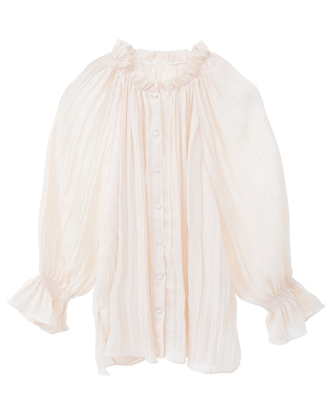 ランダムプリーツギャザーブラウス 詳細画像 アイボリー 12