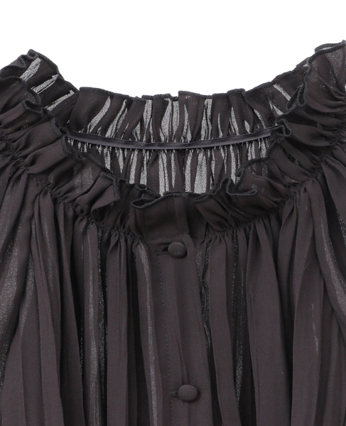 ランダムプリーツギャザーブラウス 詳細画像 チャコールグレー 3