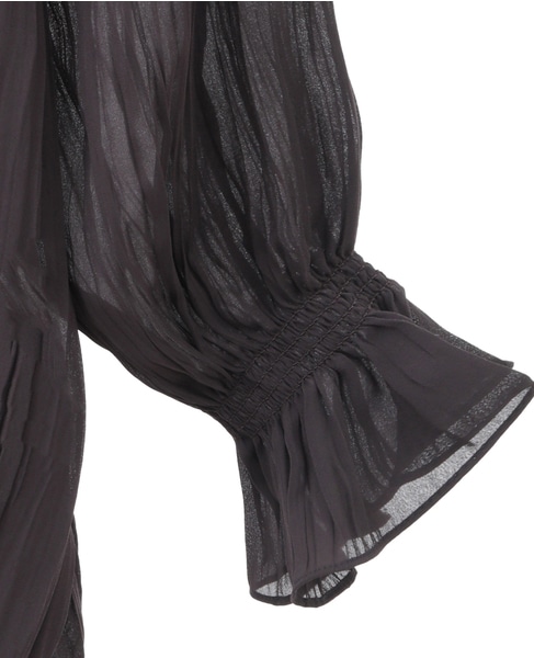 ランダムプリーツギャザーブラウス 詳細画像 チャコールグレー 4