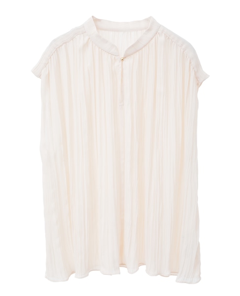 ランダムプリーツフレンチスリーブブラウス 詳細画像 アイボリー 11