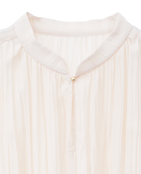 ランダムプリーツフレンチスリーブブラウス 詳細画像 アイボリー 13