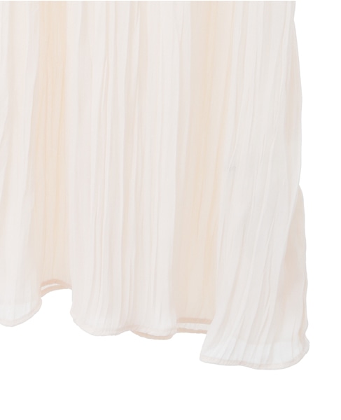 ランダムプリーツフレンチスリーブブラウス 詳細画像 アイボリー 15