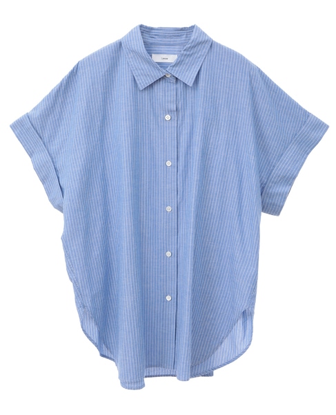 フレンチスリーブシャツ 詳細画像 ブルーストライプ（細ピッチ） 11