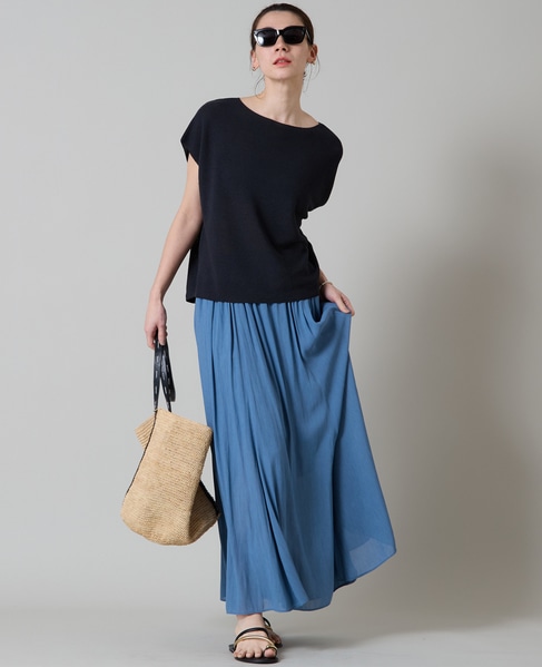 パネルフレアスカート 詳細画像 ブルー 5