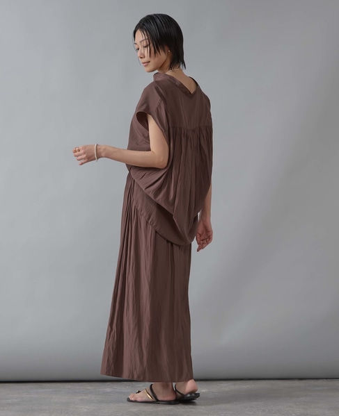 シャーリングナロースカート 詳細画像 ブラウン 4