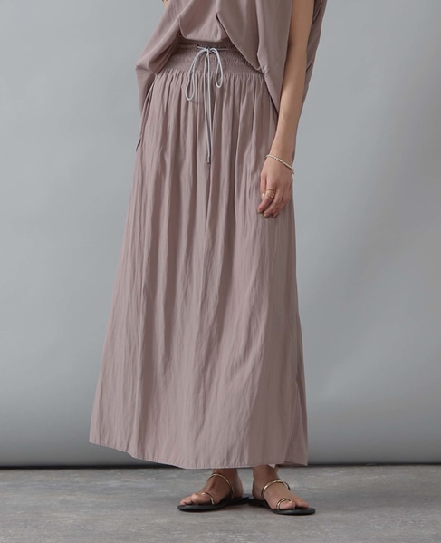 シャーリングナロースカート 詳細画像 グレージュ 1