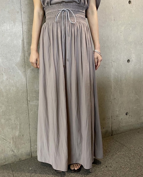 シャーリングナロースカート 詳細画像 グレージュ 6