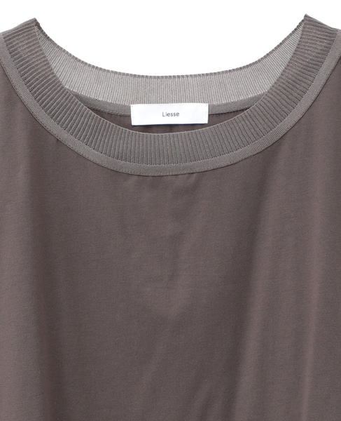 ニット×カットソーコンビトップス 詳細画像 モカ 9