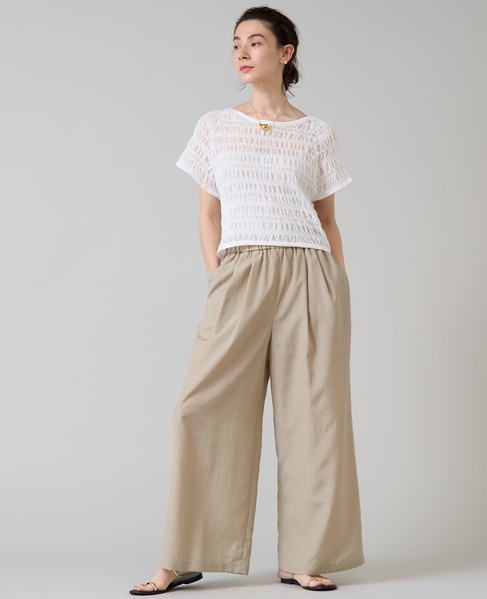 シャーリングレースニット 詳細画像 ホワイト 13