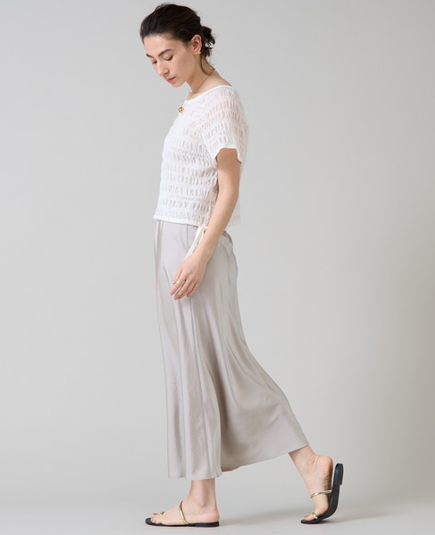 シャーリングレースニット 詳細画像 ホワイト 18