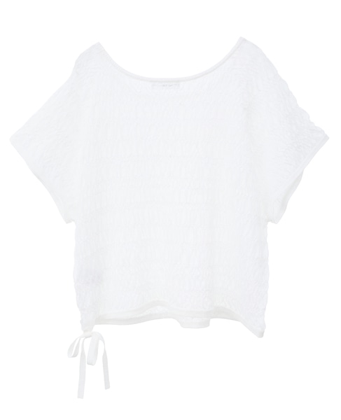 シャーリングレースニット 詳細画像 ホワイト 22