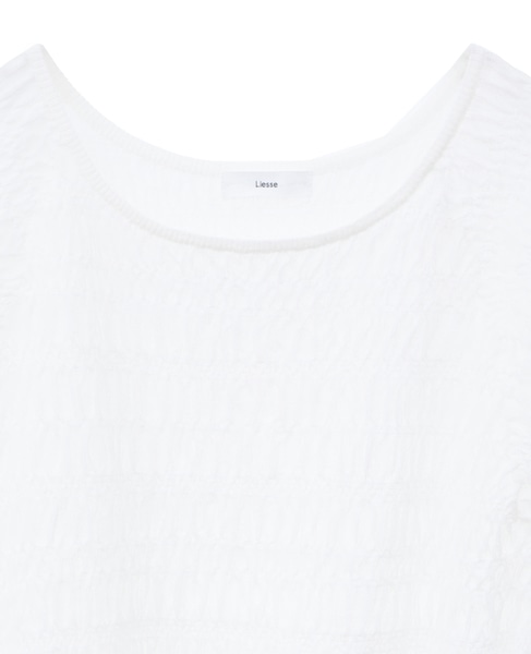 シャーリングレースニット 詳細画像 ホワイト 23