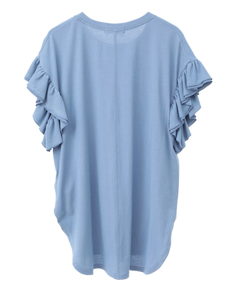 袖フリルノースリーブカットソー 詳細画像 インディゴ 13