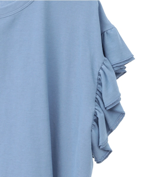 袖フリルノースリーブカットソー 詳細画像 インディゴ 15