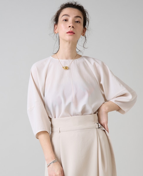 コクーンスリーブ切り替えブラウス 詳細画像 アイボリー 2