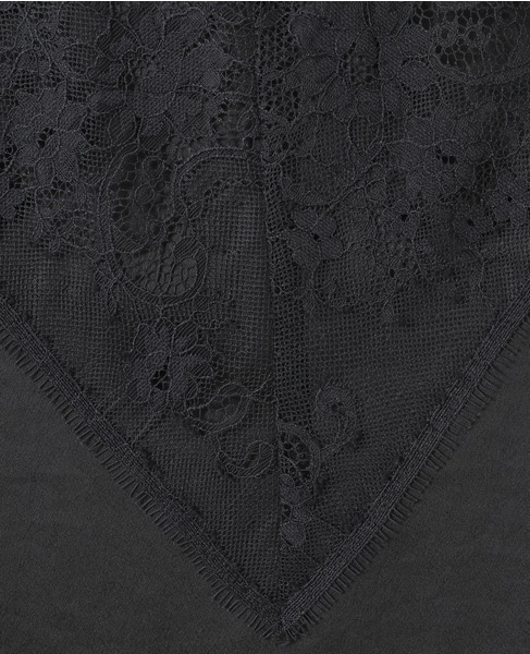 レース×サテンコンビキャミソール 詳細画像 ブラック 12