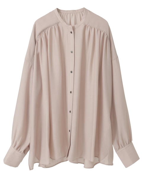 ギャザーオーバーブラウス 詳細画像 ピンク 14