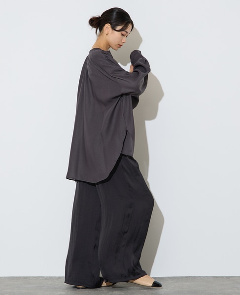 ギャザーオーバーブラウス 詳細画像 チャコールグレー 8