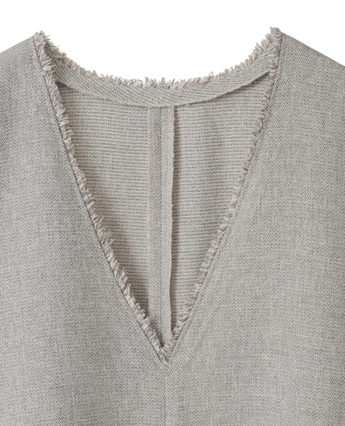 Vネックフリンジベスト 詳細画像 杢グレー 17