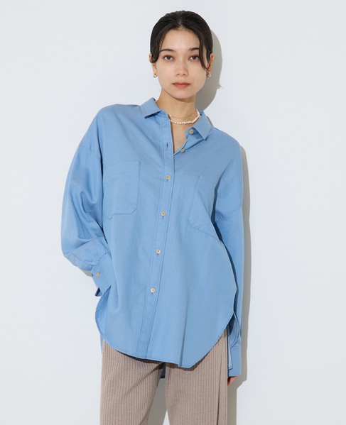 コットンテンセルシャツ 詳細画像 ブルー 1