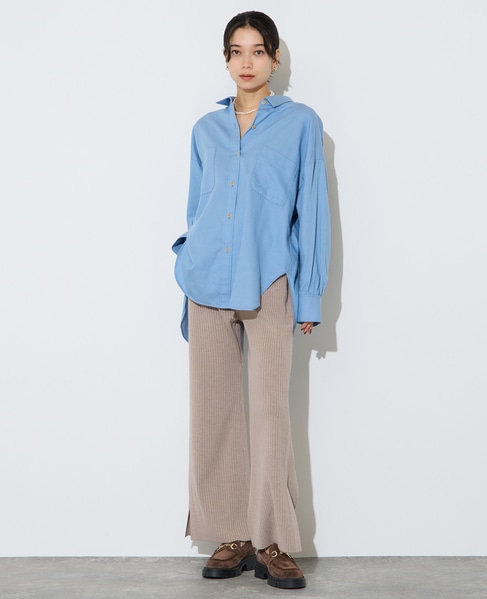 コットンテンセルシャツ 詳細画像 ブルー 4