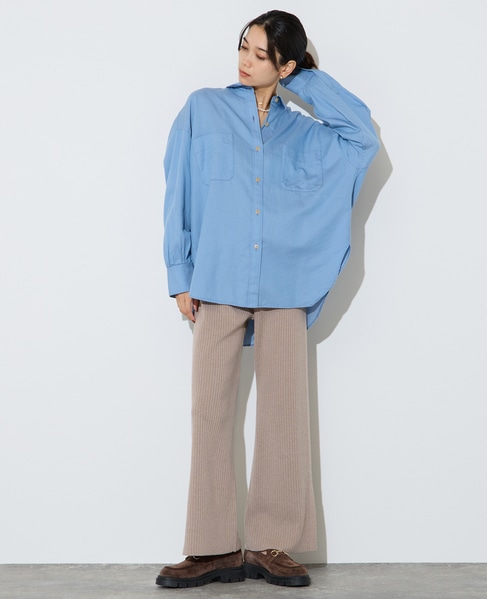 コットンテンセルシャツ 詳細画像 ブルー 7