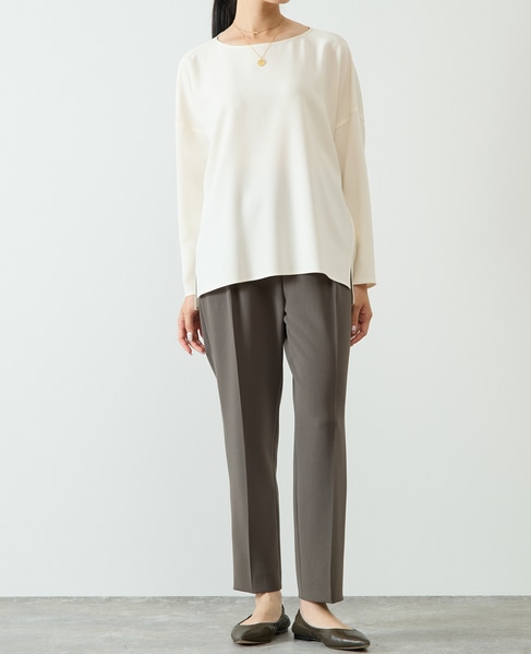 【定番】ダブルクロスワイドシルエットブラウス 詳細画像 オフホワイト 2