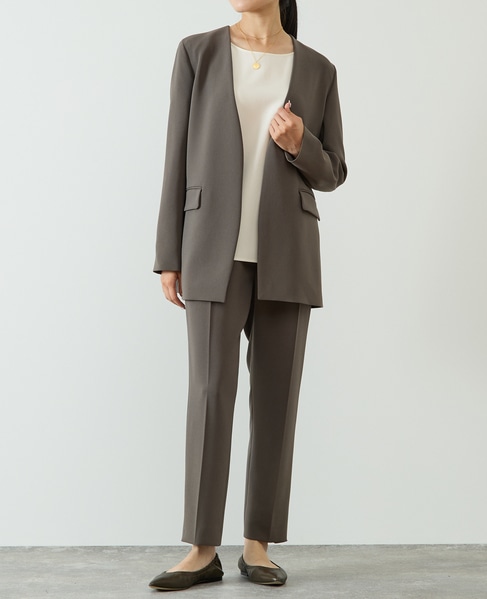 【定番】ダブルクロスワイドシルエットブラウス 詳細画像 オフホワイト 5