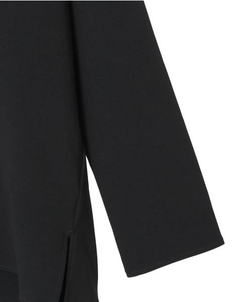 【定番】ダブルクロスワイドシルエットブラウス 詳細画像 ブラック 14